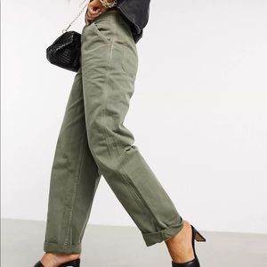 ASOS DESIGN Slouchy Chino Pants in Sage